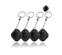 4 Pack Case for CHZHVAN Key Finder, yystao Protective Silicone Case Cover Compatible with CHZHVAN World Tag, Lanyard included, Durable, Shockproof and Anti-Lost Design (Black)
