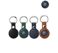 4 Pack Case for Motorola Moto Tag Tracker, yystao PU Leather Protective Case Cover, Durable, Shockproof and Anti-Lost Design (Black & Green & Blue & Brown)