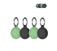 (4 Pack) Case for Motorola Smart Tag - Shockproof, Signal-Compatible, and Easy-to-Remove Cover for Location Finder - Durable, Eco-Friendly, and Anti-Lost Design,Black2 and Green2