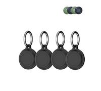 (4 Pack) Case for Motorola Smart Tag - Shockproof, Signal-Compatible, and Easy-to-Remove Cover for Location Finder - Durable, Eco-Friendly, and Anti-Lost Design,Black