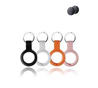 (4 Pack) Case for Reyke Smart Tag/Reyke Smart Tag Pro - Durable, Eco-Friendly Silicone, Shockproof, Easy-to-Remove and Anti-Lost Design, Black & White & Orange & Pink