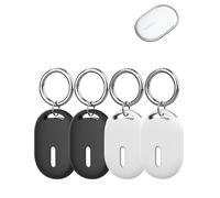 4 Pack Case for Xiaomi smart tag Tracker, yystao Protective Silicone Case Cover Compatible with Xiaomi smart tag, Lanyard included, Durable, Shockproof and Anti-Lost Design (2 x White & 2 x Black)
