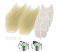 4 Pack Cat Water Fountain Filter & 16 Pack Pre-Filter Sponges for FS10pro, 6 Layer Replacement Filters for Wireless Cat Fountain Stainless Steel 135 fl oz/4L, Dog Water Fountain FS10PRO