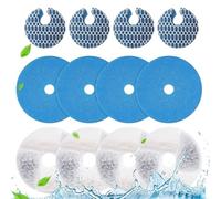 4 Pack Cat Water Fountain Filters, Cirfifth Triple Filtration System Pet Cat Fountain Filter Replacement for 88oz/2.6L Automatic Cat Fountain