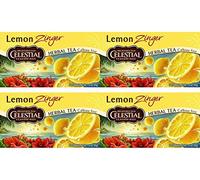 (4 PACK) - Celestial Seasonings - Lemon Zinger Tea | 20 Bag | 4 PACK BUNDLE