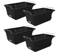 4-PACK Chafer Wind Guard, Chafing Dish Wind Guard, Chaffing Buffet Decorative Food Warmer, Flame Retardant Fabric Protector for Indoor & Outdoor Events, Party, Buffet, Catering, Camping (Black)