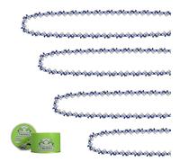 4-Pack Chainsaw Chain 12 inch 043" Gauge 3/8" LP Pitch 45 Drive Links Highly Durable Replacement Chain with Storage Box Fits Dewalt, RYOBI,Craftsman,etc