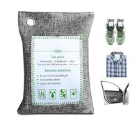 4 Pack charcoal odor absorber,Bamboo Charcoals Air Purifying Bag Charcoals Deodorizer Eliminator for Strong Odors in Car, Closet, Shoe, Basement (200G*4 Pack Gray-3, Unscented)