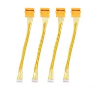 4-Pack Charger Connector Terminals for 14.4V/18V Li-Ion Battery Adapters, Compatible with BL1830 BL1815 BL1430 Models, 16.5cm Length Yellow Plastic and Metal