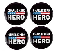 4 Pack Charlie Kirk Brooch Charlie Kirk A True Patriot Pray Justice Assassination Shooting Hero Freedom Merch Pins And Button Circle Badges Round Chest Pins