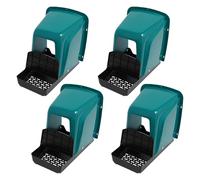 4-Pack Chicken Nesting Boxes, Egg Laying Box with Lid Cover to Protect Eggs, Roll-Out Egg Tray, Tilt Floor, Wall-Mount, for Backyard & Farm Hen Laying House