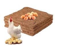 4 Pack Chicken Nesting Pads Box Rabbit Hutch Organic Supplies Coop Nest Liners Natural Coconut Palm Hens Nest Bedding Mats 13x13inch Multi-Role Poultry Supplies for Laying Eggs