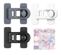 4-Pack Child Safety Locks No Drill, Adhesive Cupboard Drawer Locks for Children, Waterproof Stickers, Fridge for Refrigerator, Toilet Lid, Cabinet, Baby Proofing