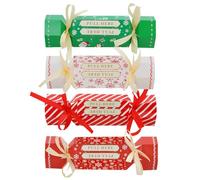4-Pack Christmas Money Box Fun Candy-Style Pull Box with Bags, Money Candy Box Pull out Cash with 40pcs Transparent Bags, Money Pull Cash Gift