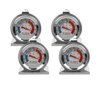 4-Pack Classic Series Large Dial Refrigerator Freezer Thermometer - Temperature Gauge for Fridge, Freezer, Cooler.