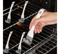 4 Pack Cleaning Brush Set with Scraper Heads, for Kitchen Crevices, Oven Racks and Bird Cage Dead Corner Gap Brush