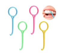 4 Pack Clear Aligner Removal Tool, Teeth Retainers Remover, Invisible Aligner Braces Remover Hook for Tooth Cleaning Oral Care (Yellow, Rose, Green, Blue)