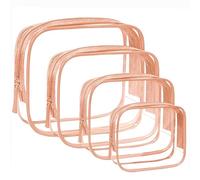 4 Pack Clear Bogg Beach Makup Bag Accessories with 3 Pack Insert Hooks for Bogg Bags, Clear Bogg Makeup Pouches Small Makeup Bag Divider Storage Inner Compatible Pouch Travel Cosmetic Bag Stuff Bag