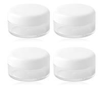4 Pack Clear Empty Sample Pots, Empty Plastic Cosmetic Jars, Leakproof Mini Cosmetic Jars for Toiletries, Face Creams & Make-Up. Travel Bottles for Toiletries & Small Travel Pots