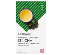 Clearspring Organic Green Tea Sencha - 20 Bags, 4 Pack Bundle