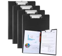 4 Pack Clipboard Folder A4, Foldover Clipboard with Cover File Document Organiser with Pen Holder for School Office Supply