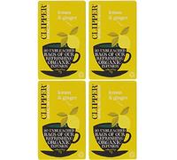 (4 PACK) - Clipper - Organic Lemon & Ginger | 20 Bag | 4 PACK BUNDLE
