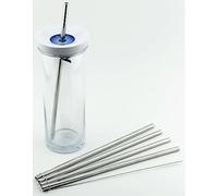 4 Pack Cocostraw for Contigo Shake and Go 20 oz Auto Close Tumbler PerfectFIT 18/8 Stainless Steel Drinking Straws With Cleaning Brush