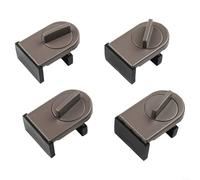 4 Pack Coffee Sliding For Locks Adjustable Child Safety Stopper for 14-30mm Rails No Drill Sandblasted Iron Home Security Restrictors for Doors and