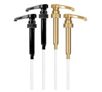 4 Pack Coffee Syrup Pump, Compatible with Torani, DaVinci, Jordans Skinny Syrups - Torani Syrup Pump Dispenser Fits 25.4 Oz/750Ml Bottles, For Coffee Flavoring Syrups, Teas, Snow Cones, Smoothies