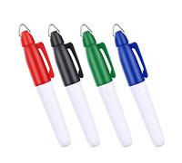 4 Pack Color Marker Pens 2mm Round Tip Oil Based Markers Waterproof Paint Golf Ball Line Drawing Marker Pen Permanent Marking Pen for Wood Rock Plastic Glass Stone Metal Ceramic Fabric White Labels