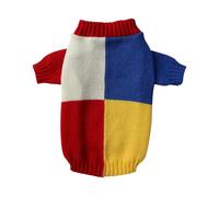 4-Pack Colourful Dog Sweaters, Winter Warm Puppy Pullovers for Small Dogs - Soft Poodle & Pomeranian Clothes, Cute Pet Outfits & Mascotas Clothing(Red Blue,XXL-suggest 5.5-7kg)