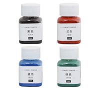 4 Pack Colours Set For Concrete Plaster, Dye Tint Pigment Iron Oxide Po-wder, Highly Concentrated Colour Pigments For Model Making, Creative Projects, Easily Soluble Powder, Concrete Paint Powder