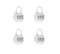 4 Pack Combination Padlock, 3 Digit Combination Number Padlock Travel Luggage Locks with Codes for Locker, Cabinet, Suitcase (Silver)