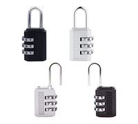 4 Pack Combination Padlock Resettable Waterproof Digit Code Lock Zinc Alloy Outdoor Locker Padlocks for School Gym Shed Fence Hasp