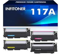 4-Pack Compatible 117A Toner Cartridge Replacement for HP 117A 117 W2070A W2071A W2072A W2073A Color Laser MFP 179fwg 178nwg 179fnw 178nw 150a 150nw 179 178 150 Ink (Black Cyan Yellow Magenta)