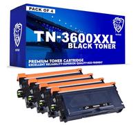 4 Pack Compatible Brother Printer High Capacity 4x Black Toner Cartridge TN3600XXL For DCP-L5510DW HL-L5210DN HL-L6210DW HL-L6410DN MFC-L5710DN TN-3600XXL