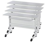 4 Pack Conference Table Large Meeting & Podcast Table for Groups Sturdy Metal Training Table for Office and School Use Ideal for Business Collaboration