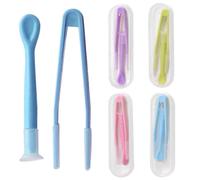 4 Pack Contact Lenses Applicator,Four Colours Contact Lenses Remover Tool,Portable Durable Contacts Lense Remover Tool with Storage Cases Tweezers & Suction Stick,for Daily Use Outdoor Activities.