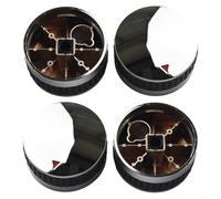 4 Pack Control Knobs for Gas Grills BBQ Stoves For Ovens Chrome Plated ABS Plastic Built for Standard 6.8mm Insert Shaft Use (58mm)