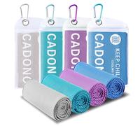 4 Pack Cooling Towel (40"x12"), Soft Breathable Chilly Towel, Ice Towel, Microfiber Towel for Yoga, Sport, Running, Workout,Gym, Camping, Fitness, Workout & More Activities(Multicolor)