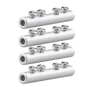 4-Pack Copper-Aluminum Transition Connectors, High-Power Crush-Free Terminals, 1.5-50mm², Double-Screw Fixation Connector Strip(B,(25-50 sq mm))