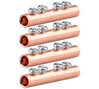 4-Pack Copper-Aluminum Transition Connectors, High-Power Crush-Free Terminals, 1.5-50mm², Double-Screw Fixation Connector Strip(Style 4,(4-25 sq mm))