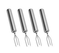 4 Pack Corn on The Cob Holders, Potato Forks 430 Stainless Steel - Reusable Corn Picks, Meat Forks (14.5cm) for Peeling, Grill and Camping - Eco Friendly and Dishwasher Safe