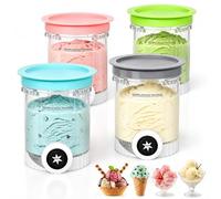 4 Pack Creami Swirl Ice Cream Tubs with Lids, 480ml Replacement Dessert Containers Compatible with Ninja Swirl by CREAMi NC700 NC701 NC701UK Series, BPA-Free Freezer & Dishwasher Safe