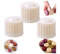 4 Pack Creative Mooncake Mould Press Tools | Double Ended Reusable Pastry Moulds for Decorative Cookies Mooncakes and DIY Home Baking Projects(3pc)