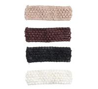4 Pack Crochet Headbands for Women, Soft Retro Stretch Knitted Hair Band, Multi Color Boho Hair Accessories for Sports Halloween Costume Party