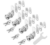 4 Pack Cupboard Locks, Cam Lock, Door Lock, Letter Box Lock, Cabinet Lock for Mailbox Drawer Cupboard Cabinet with 8 Keys, Each Lock has Same The Keys (25mm)