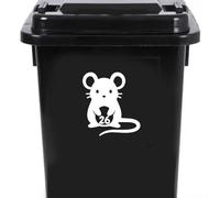 4 Pack Cute Mouse Wheelie Bin Number Stickers - 6 Colours to Choose from - Waterproof Vinyl Decal - Long Lasting - Easy to Clean
