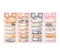 4 Pack Cute Sticky Tabs, Cat Page Markers, Cartoon Sticky Note Flags, Cute Stationary Office Supplies, Cat Lovers Gift