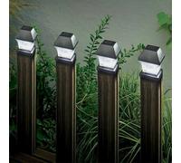 4 Pack Decking Fence Post Top Lights 3 Lumens Square Super Bright White LEDs